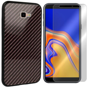 Etui Do Sam Galaxy J4+ Plus Glass Carbon Szkło