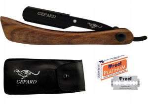 Brzytwa Fryzjerska Gepard Wood Teflon Do Golenia