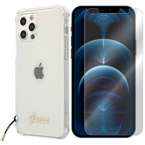 Etui Do Iphone 12 / 12 Pro Guess Vintage + Szkło