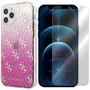 Etui Do Iphone 12 / 12 Pro Guess Pokrowiec + Szkło