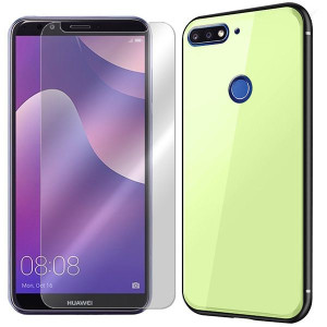 Etui Do Huawei Y7 2018 Futerał Glass Case Szkło 9h