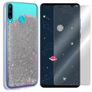 Etui Do Huawei P30 Lite Pokrowiec Gwiazdki + Szkło