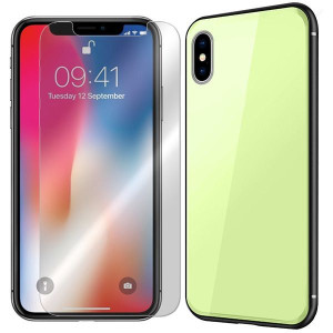 Etui Do Iphone Xs Pokrowiec Glass Case + Szkło 9h
