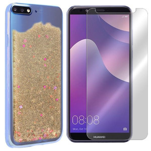 Etui Do Huawei Honor 7c Pokrowiec Gwiazdki + Szkło