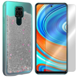 Etui Do Xiaomi Redmi Note 9 Obudowa Brokat + Szkło