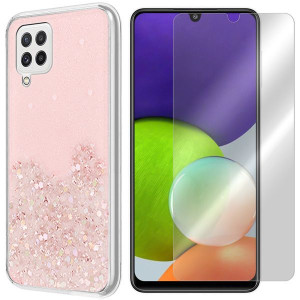 Etui Do Samsung Galaxy A22 4g Case Brokat + Szkło