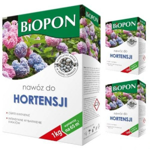 Nawóz do hortensji Biopon 1 kg x 3 sztuki