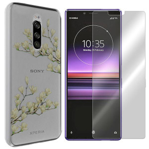 Etui Do Sony Xperia 1 Pokrowiec Magnolia + Szkło