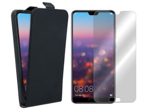 Huawei P20 Case Pokrowiec Etui Kabura + Szkło 9h