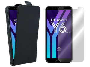 Etui Do Huawei Y6 2018 Pokrowiec Kabura + Szkło