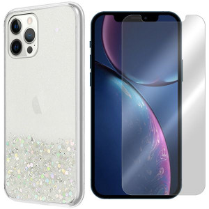 Etui Do Iphone 13 Pro Pokrowiec Brokat + Szkło 9h