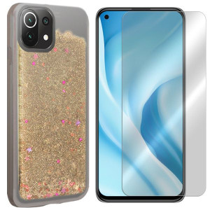 Etui Do Xiaomi 11 Lite 5g Ne Case Brokat +szkło 9h
