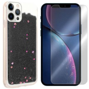 Etui Do Iphone 13 Pro Pokrowiec Brokat + Szkło 9h