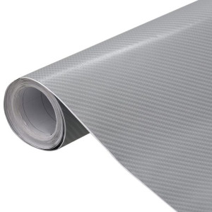 Folie samochodowe 4D, 2 szt., srebrne, 100x150 + 50x150 cm