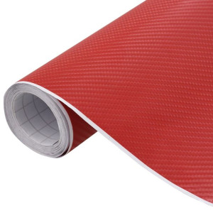 Folie samochodowe 4D, 2 szt., czerwone, 100x150 + 50x150 cm