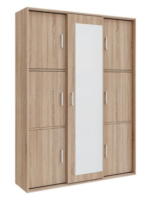 Szafa 40 cm głębokości z lustrem dąb sonoma SLIM 150 cm