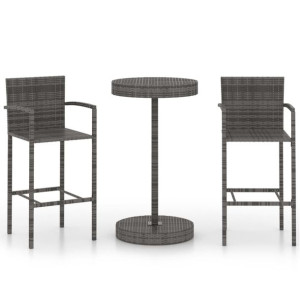 3-cz. zestaw mebli barowych do ogrodu, rattan PE,
