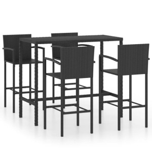 5-cz. zestaw mebli barowych do ogrodu, rattan PE,
