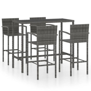 5-cz. zestaw mebli barowych do ogrodu, rattan PE,