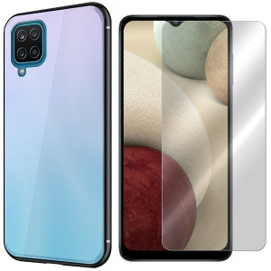 Etui Do Samsung Galaxy A12 Glass Aurora + Szkło 9h