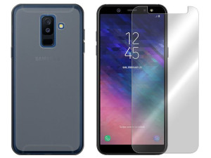 Sam Galaxy A6 Plus 2018 Etui Pokrowiec Matt +szkło