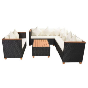 5-cz. zestaw mebli do ogrodu, poduszki, rattan PE,
