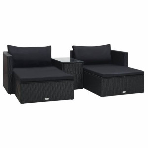 5-cz. zestaw mebli do ogrodu z poduszkami, rattan