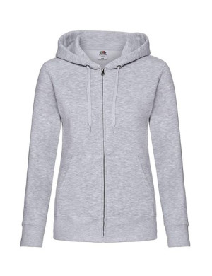 Bluza damska Premium z kapturem i zamkiem Lady-Fit M szary melanż