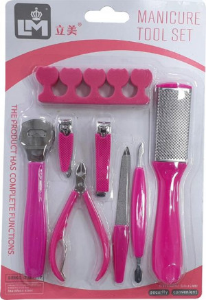 Zestaw Akcesoria Manicure Separator Cążki Tarka