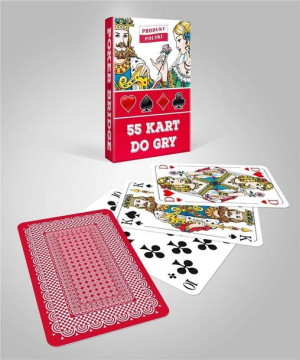 KARTY DO GRY 55 listków talia 55 kart czerwona