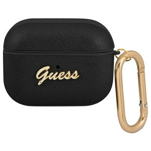 Etui Do Airpods Pro Guess Saffiano Script Metal