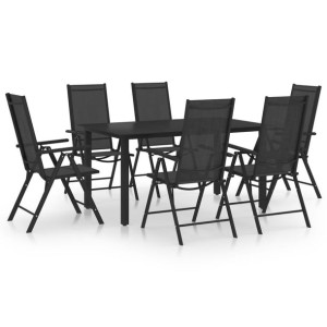 7-częściowy zestaw mebli ogrodowych, aluminium, cz