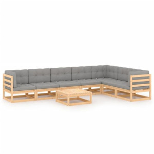 8-cz. ogrodowy zestaw wypoczynkowy z poduszkami, l