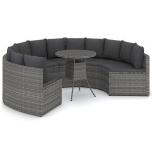 7-częściowa sofa do ogrodu, z poduszkami, poliratt