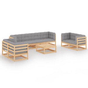 9-cz. zestaw wypoczynkowy do ogrodu, z poduszkami,