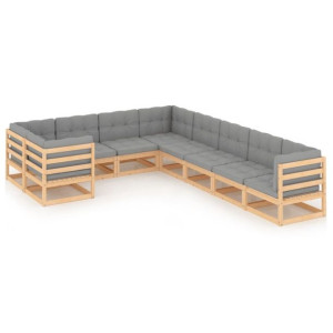9-cz. zestaw wypoczynkowy do ogrodu, z poduszkami,