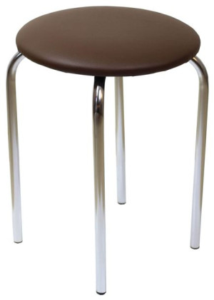 Taboret do kuchni - Chrommy, kuchenny taboret z ekoskórą, nogi chrom.