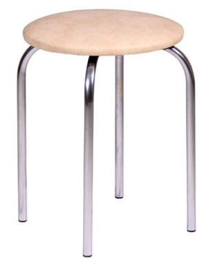 Taboret do kuchni - Chrommy, kuchenny taboret z ekoskórą, nogi chrom.