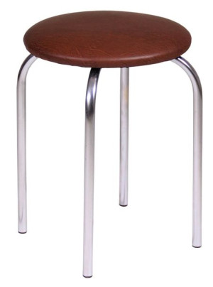 Taboret do kuchni - Chrommy, kuchenny taboret z ekoskórą, nogi chrom.