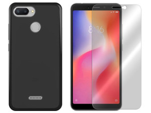 Xiaomi Redmi 6a Etui Pokrowiec Case Matt +szkło 9h