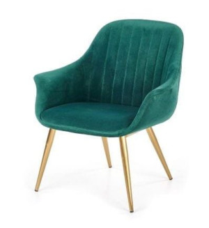 Fotel ELEGANCE 2 zielony wypoczynkowy fotel glamour