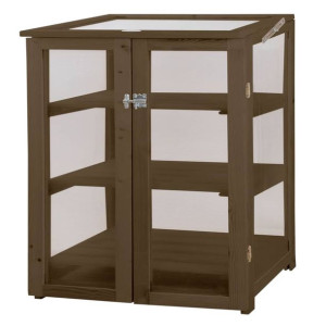 Esschert Design Szklarnia, rozmiar S, brązowa