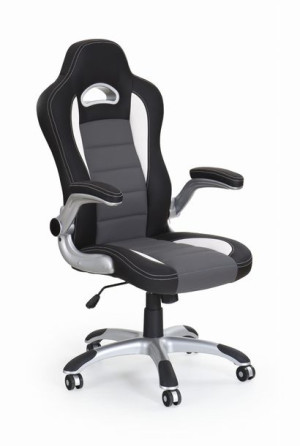 LOTUS fotel gamingowy czarno-popielaty fotel do biura lub nauki