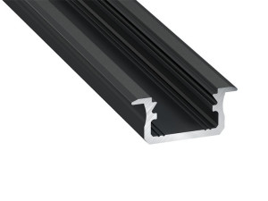 Profil led Wpuszczany typ B Czarny anodowany 1m