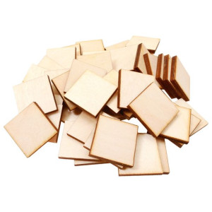 Drewniane kwadraty 2 cm 50 szt