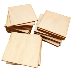 Drewniane kwadraty 8 cm 50 szt