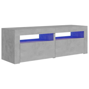 Szafka pod TV z oświetleniem LED, szarość betonu, 120x35x40 cm