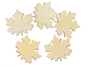 Drewniane Liście 10 cm 5 szt