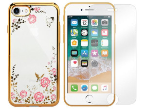 Iphone X Etui Pokrowiec Diamente Tył + Szkło
