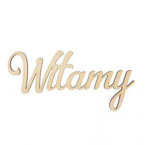 Napis dekoracja napis WITAMY do wianka na drzwi